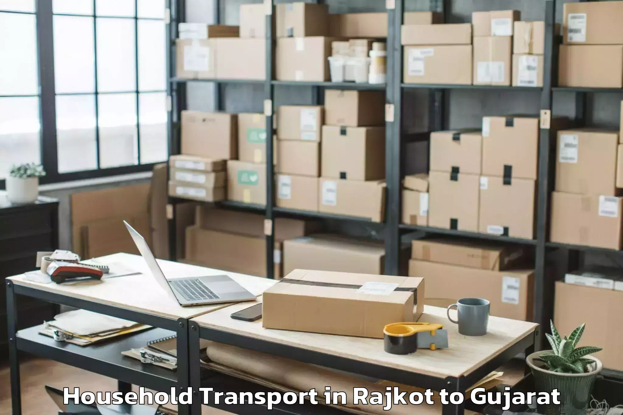 Quality Rajkot to Khambhaliya Household Transport